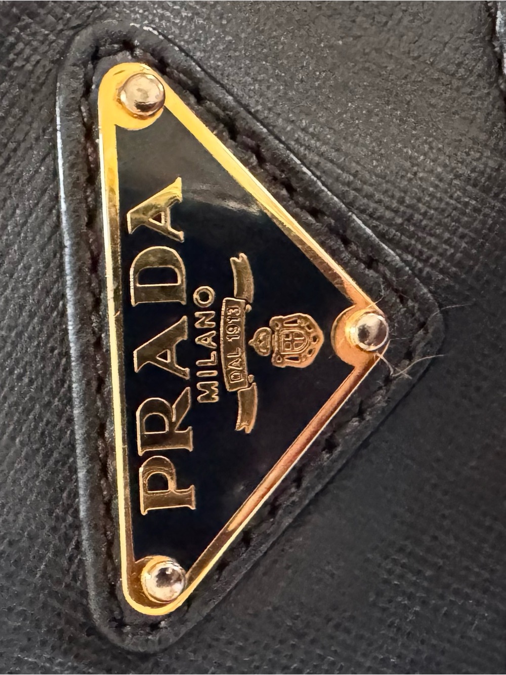 Prada Black Nylon Shoulder Tote with Gold Hardware - Picture 11 of 16
